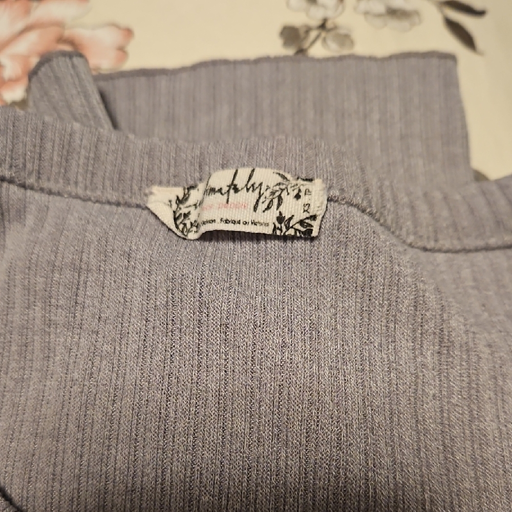 Free People Ribbed L/S Top XS - Picture 4 of 5